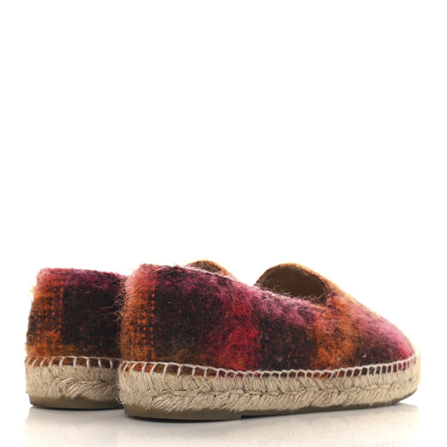 Tweed CC Espadrilles 40 Brown Pink Beige