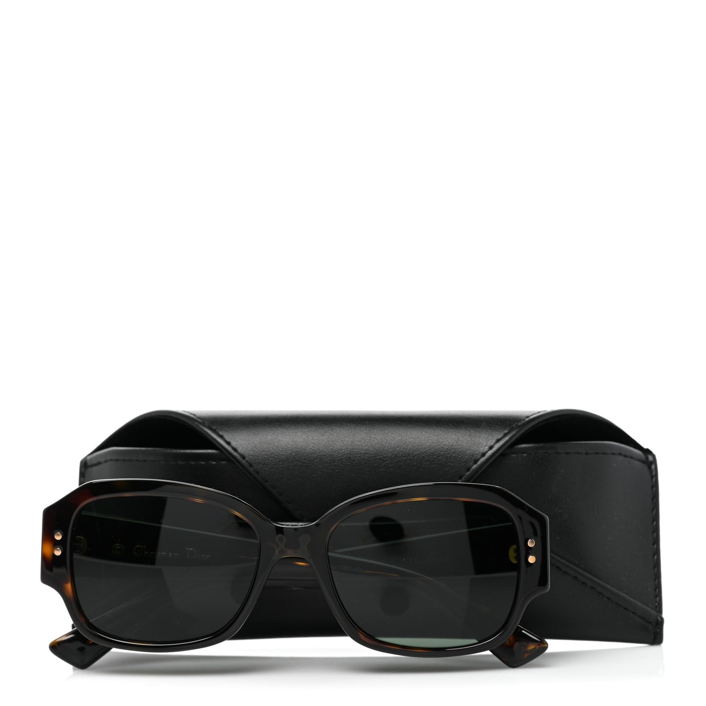 Acetate Cannage Lady Dior Studs Sunglasses Havana
