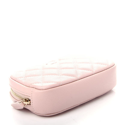 Chanel Caviar Quilted Small Curvy Pouch Cosmetic Case Light Pink 4 of 7