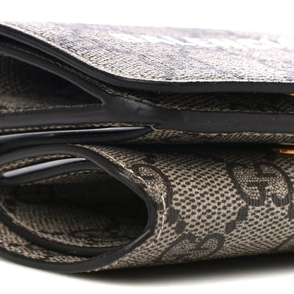 Balenciaga GUCCI X BALENCIAGA GG Supreme Monogram Logo Mini Cash Wallet on Chain Beige Ebony 8 of 10