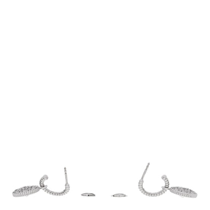 Christian Dior 18K White Gold Diamond Rose Des Vents Pave Drop Earrings 4 of 6