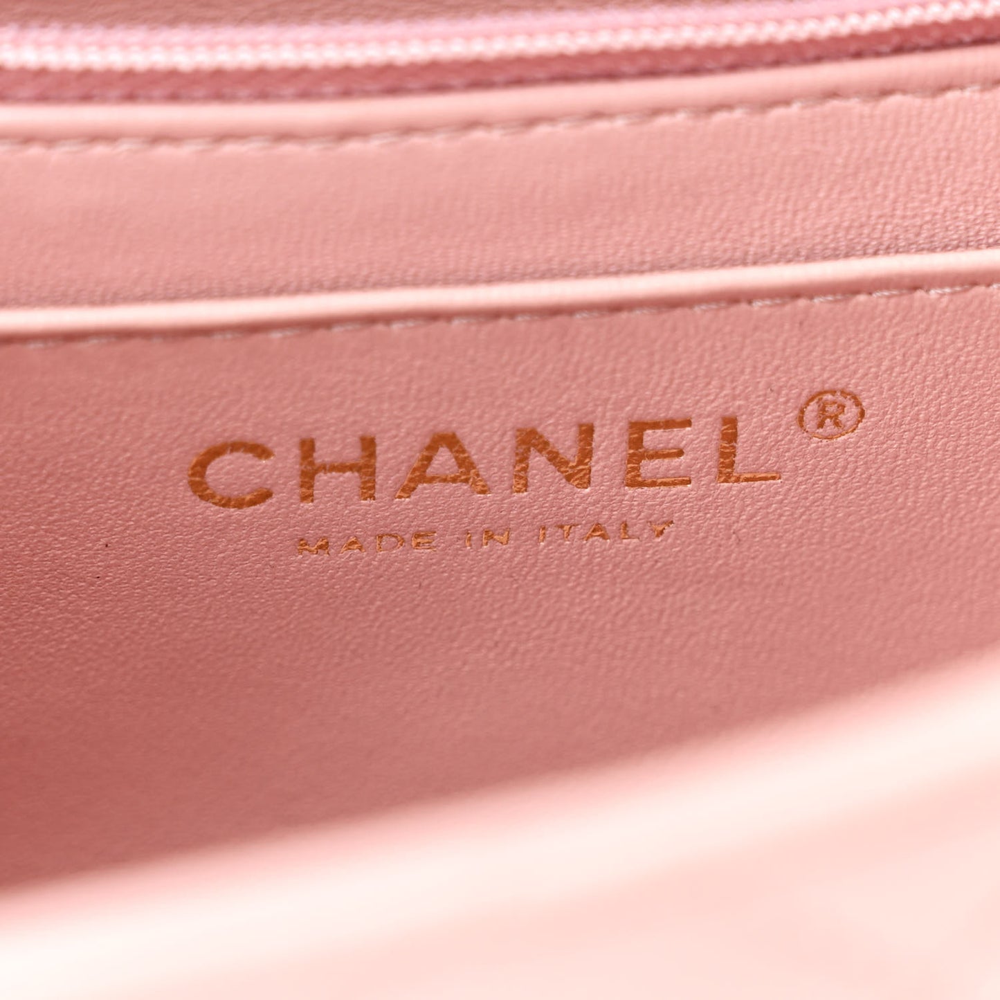 Lambskin Quilted Mini Square Flap Light Pink