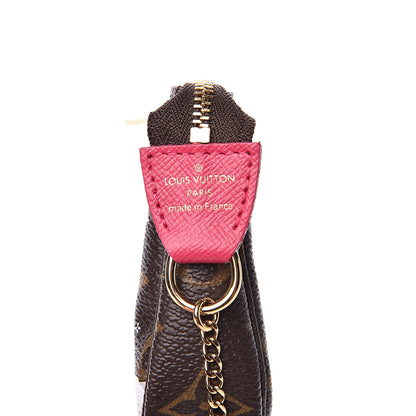 Louis Vuitton Monogram 2019 Christmas Animation Mini Courchevel Pochette Accessories Fuchsia 7 of 10