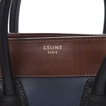 Celine Smooth Calfskin Mini Tri-Color Luggage Navy 5 of 10