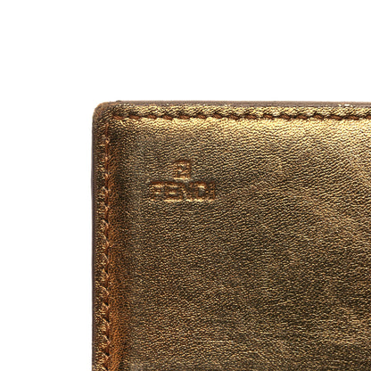 Fendi Metallic Logo Continental Wallet Gold 6 of 8