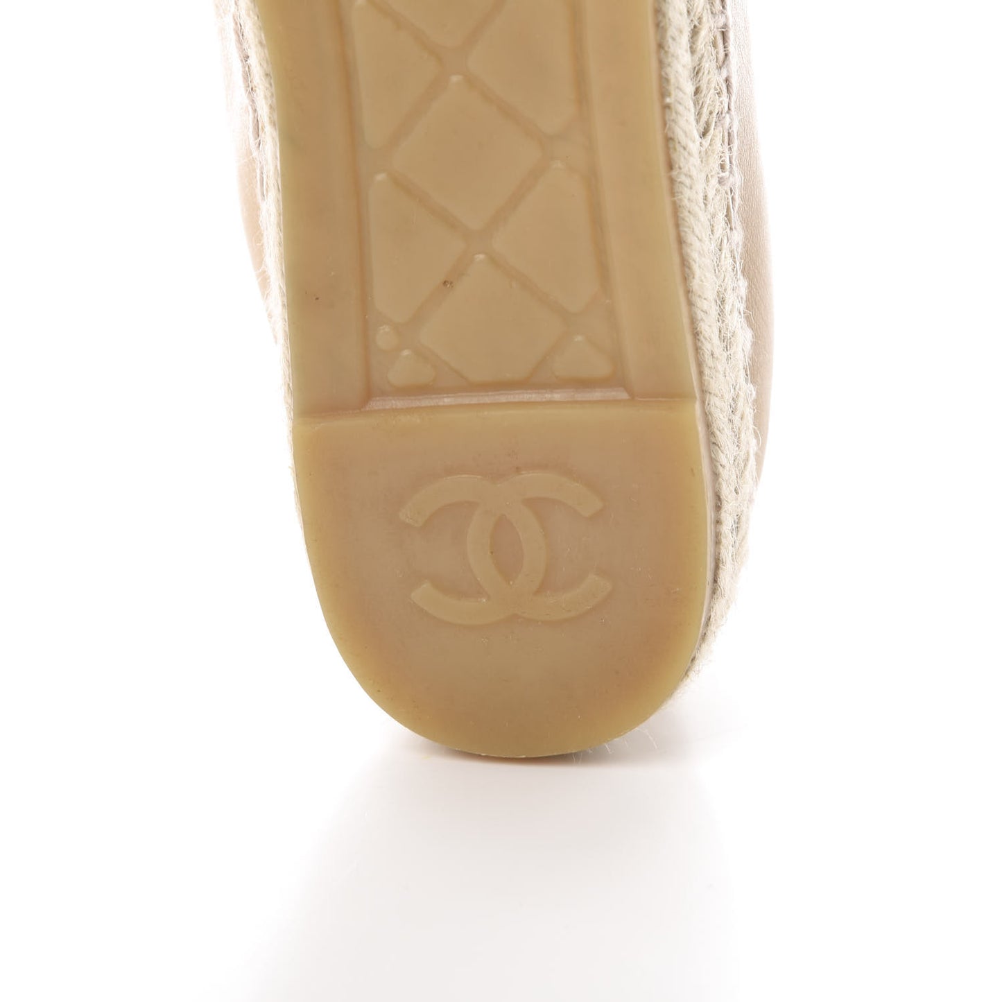 Lambskin CC Espadrilles 39 Beige Black