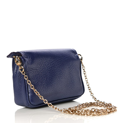 Jimmy Choo Metallic Calfskin Crossbody Bag Purple 2 of 12