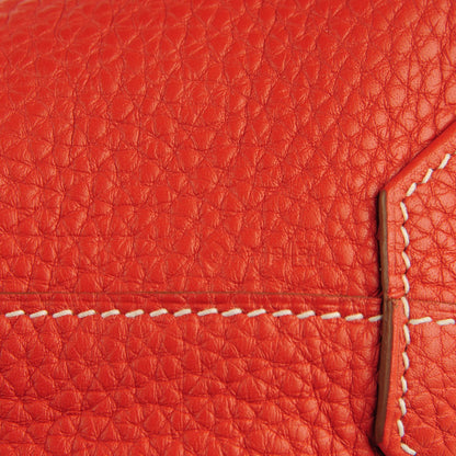 Hermes Taurillon Clemence Double Sens 45 Reversible Tote Peony Sanguine 8 of 10