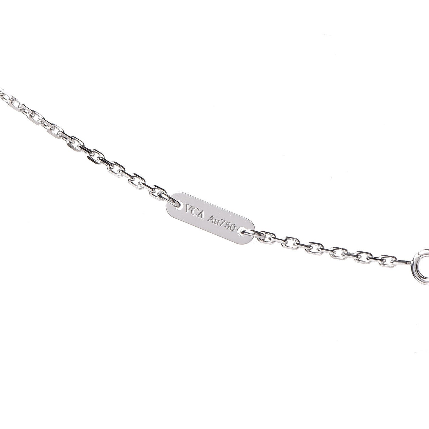 18K White Gold Turquoise Sweet Alhambra Butterfly Pendant Necklace