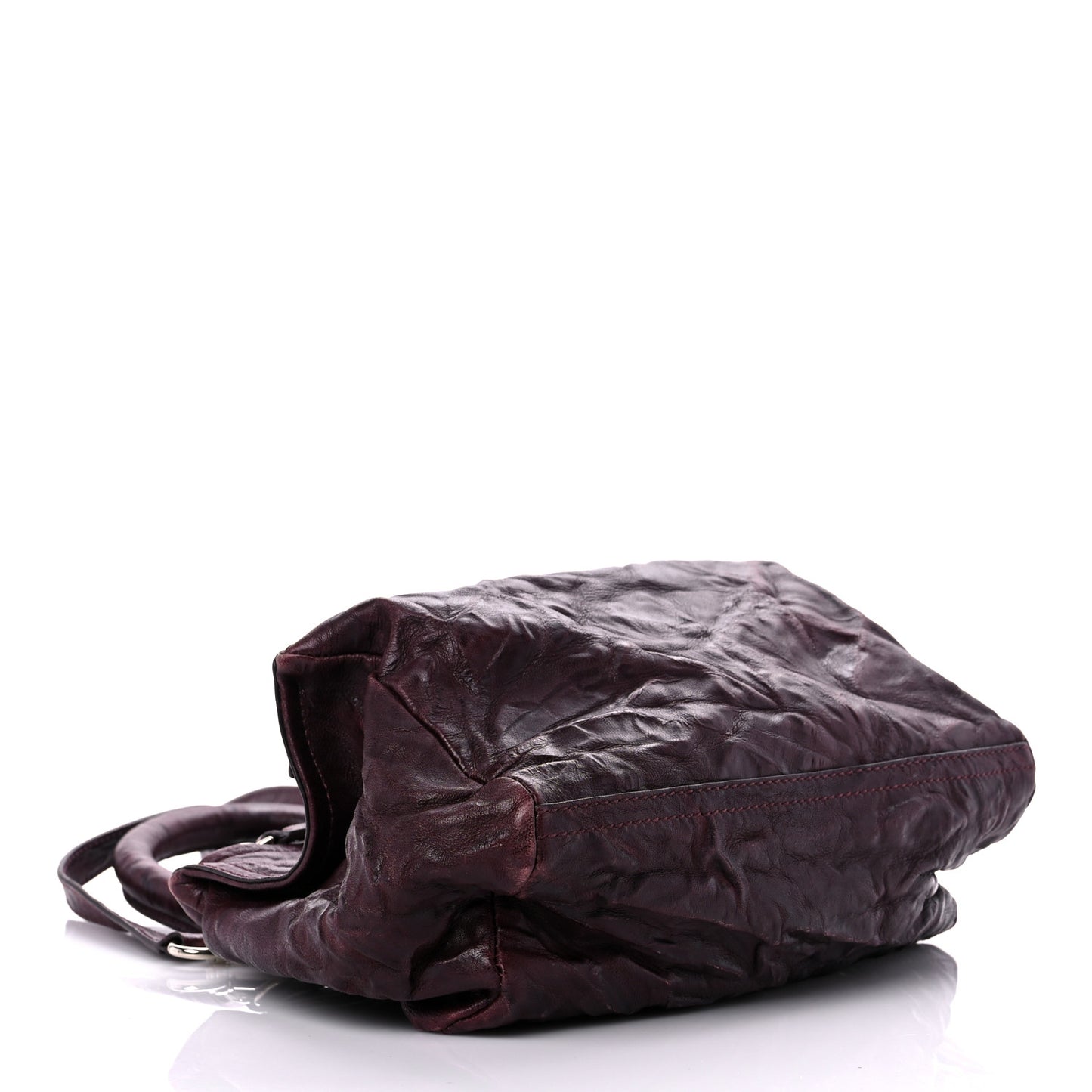 Tumbled Sheepskin Small Pandora Oxblood