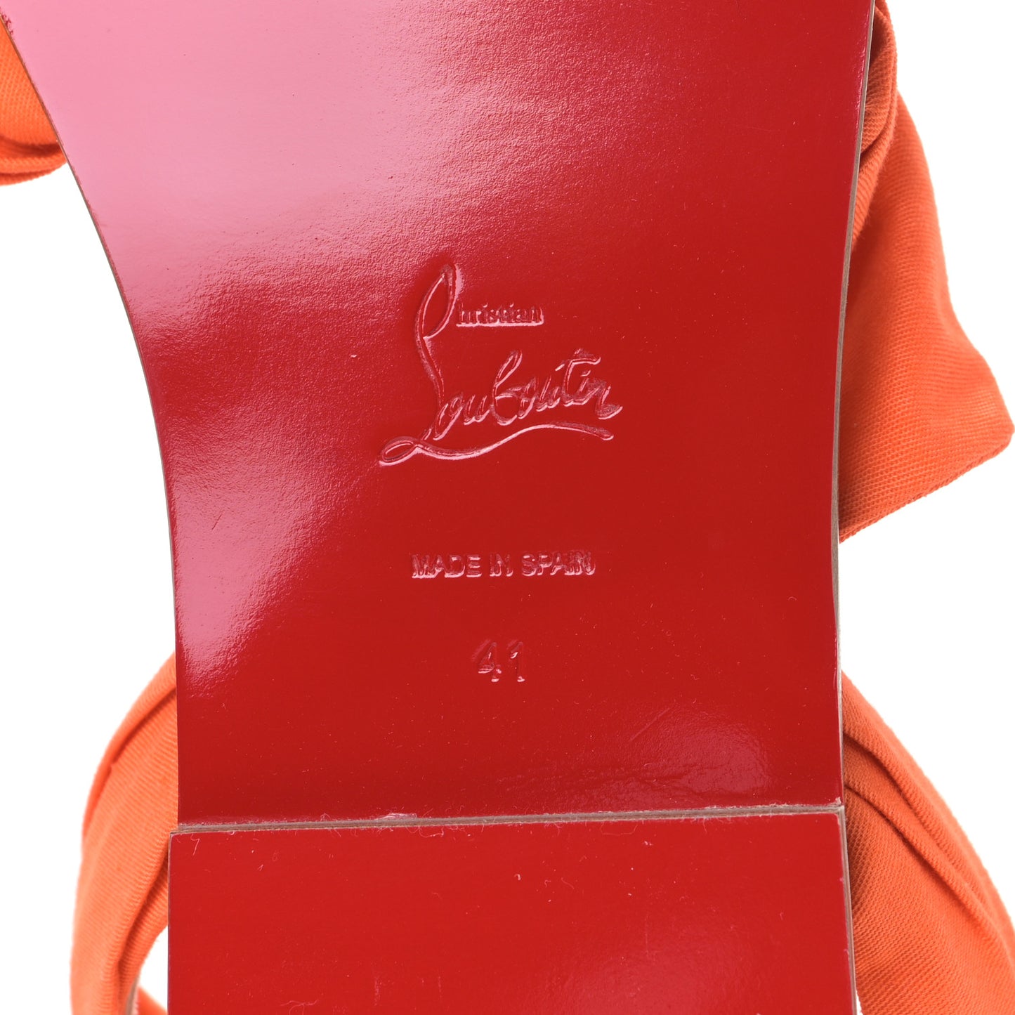 Gabardine Douce Du Desert Flat Sandals 41 Orange