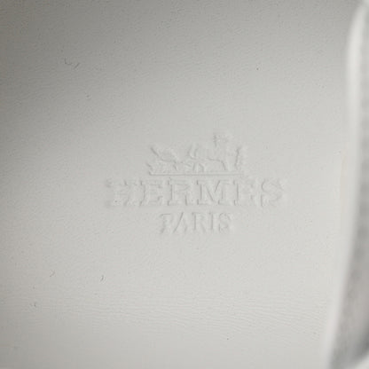 Hermes Suede Get Sneakers 37 Vert D'eau White 6 of 8