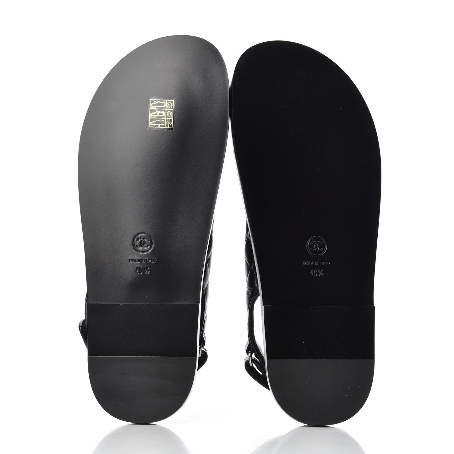 Lambskin Velcro Dad Sandals 40.5 Black