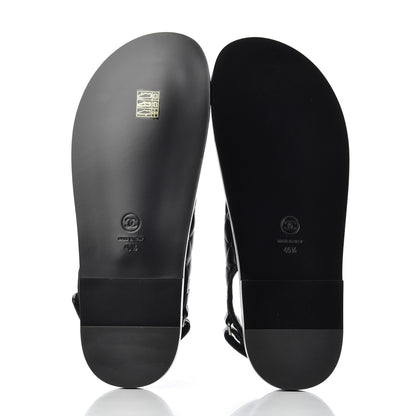 Chanel Lambskin Velcro Dad Sandals 40.5 Black 5 of 9