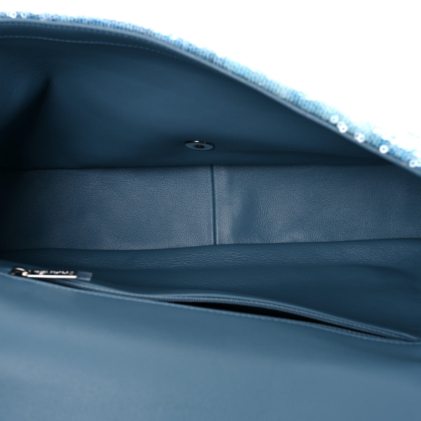 Sequin Large Waterfall Flap Light Blue