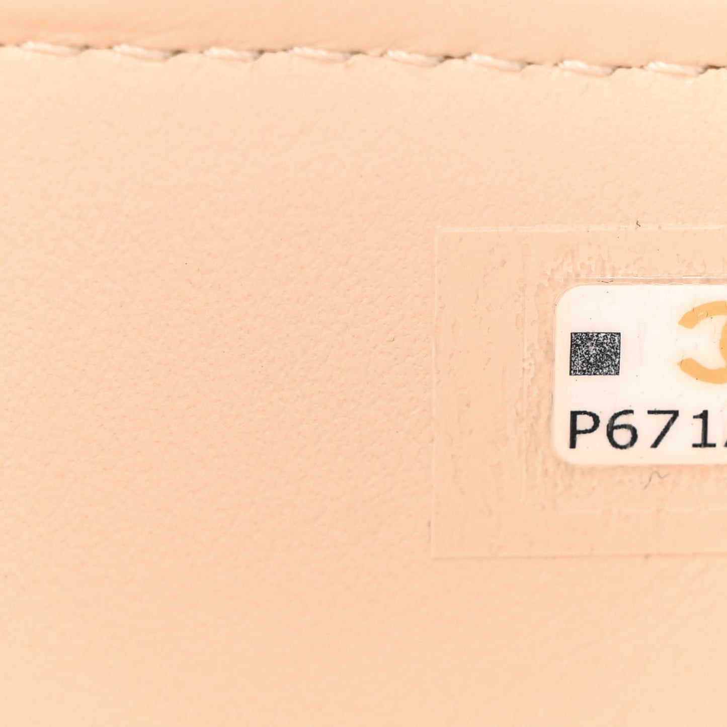 Caviar Quilted Top Handle Pocket Vanity Case Beige