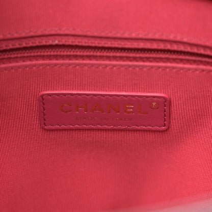 Chanel Shiny Aged Calfskin Quilted Small Shopping Bag Black 6 of 12