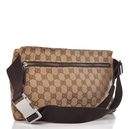 Gucci GG Monogram Double Pocket Belt Bag Dark Brown 3 of 8