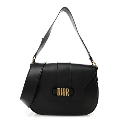 Christian Dior Calfskin D Fence Saddle Bag Black 1 of 10