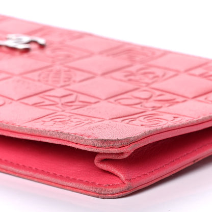 Chanel Lambskin Precious Symbols Pochette Coral 9 of 10