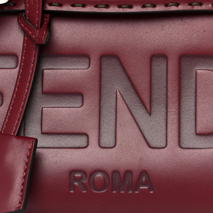 Fendi Vitello King Logo Embossed Mini By The Way Boston Bag Barolo 8 of 10
