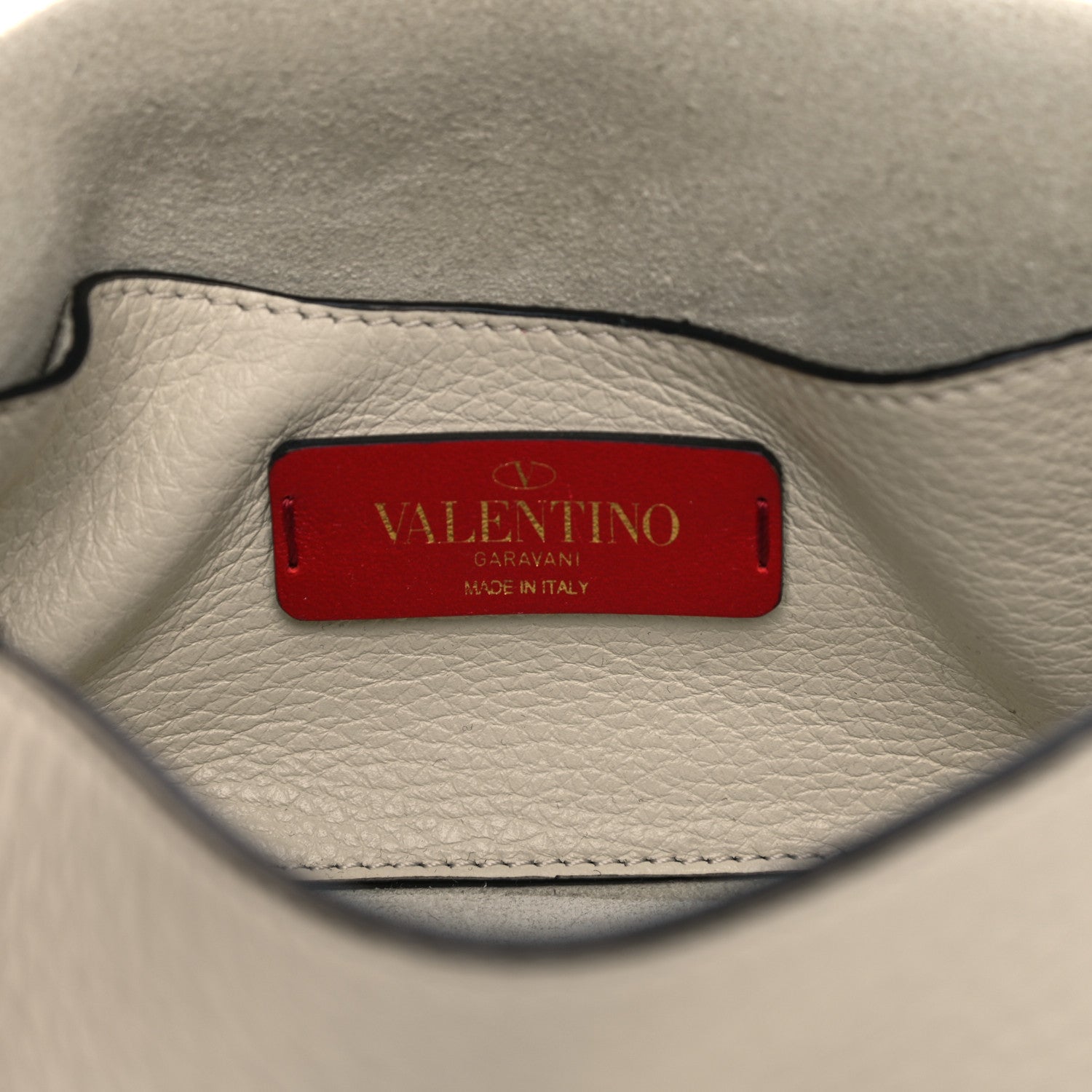 Valentino Garavani Pebbled Calfskin Mini Rockstud Crossbody Bag White 7 of 13