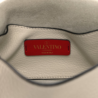 Valentino Garavani Pebbled Calfskin Mini Rockstud Crossbody Bag White 7 of 13