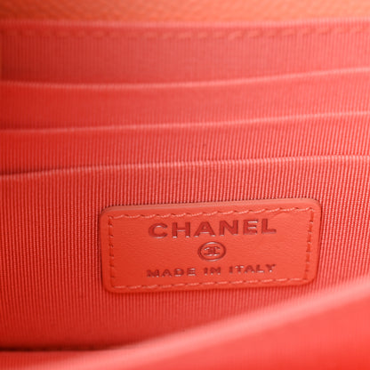Chanel Caviar Quilted Mini Wallet On Chain WOC Coral 7 of 10