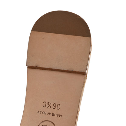Chanel Goatskin Lambskin Quilted CC Sandal Mules 36.5 Pink Gold 12 of 13