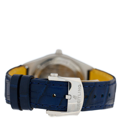Breitling Stainless Steel Alligator Gemstone 36mm Chronomat South Sea Automatic Watch Blue A10380611C1P1 3 of 4