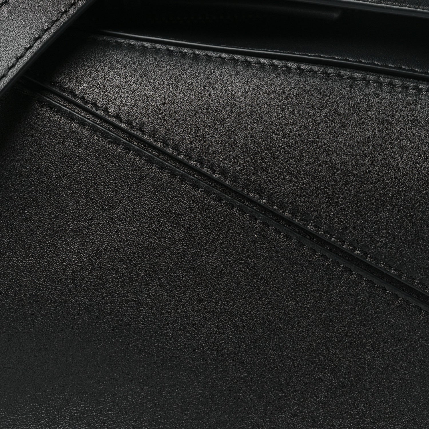 Loewe Calfskin Small Woven Puzzle Bag Black 7 of 9