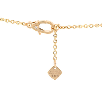 Chanel 18K Yellow Gold Diamond Coco Crush C Necklace 4 of 6