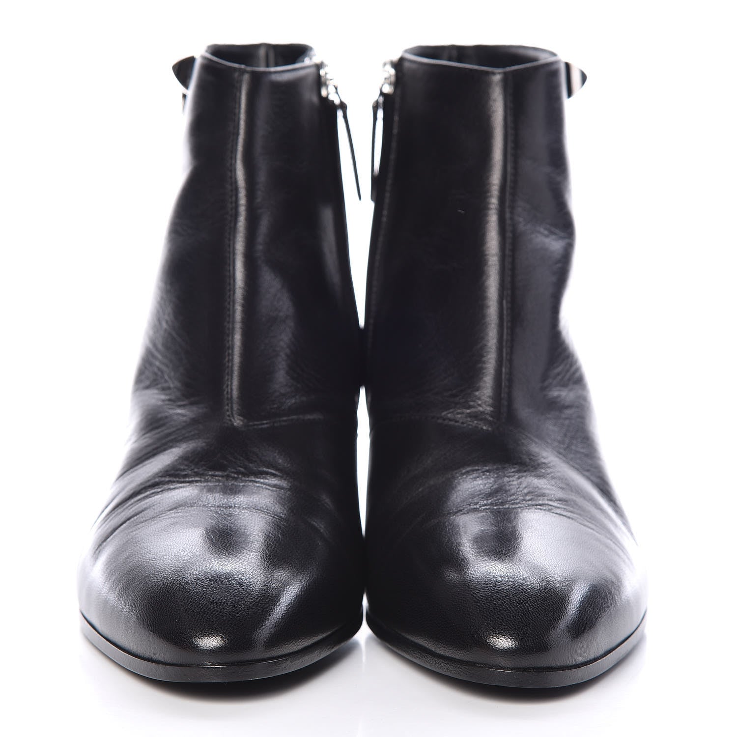 Hermes Goatskin Sixtine Ankle Boots 39 Black 2 of 10