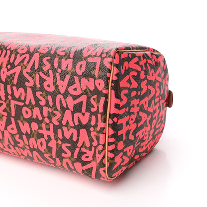 Louis Vuitton Monogram Graffiti Speedy 30 Fuchsia 9 of 10