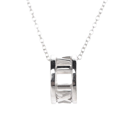 Tiffany Sterling Silver Atlas Open Pendant Necklace 4 of 6
