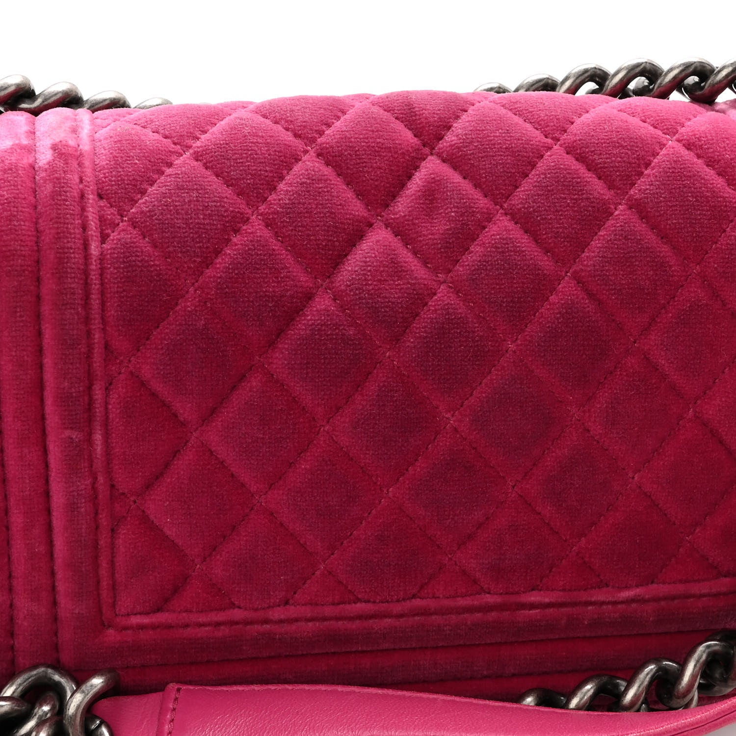 Chanel Velvet Quilted Small Boy Flap Pink 11 of 11