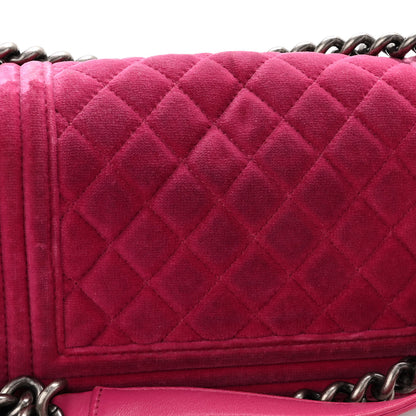 Chanel Velvet Quilted Small Boy Flap Pink 11 of 11