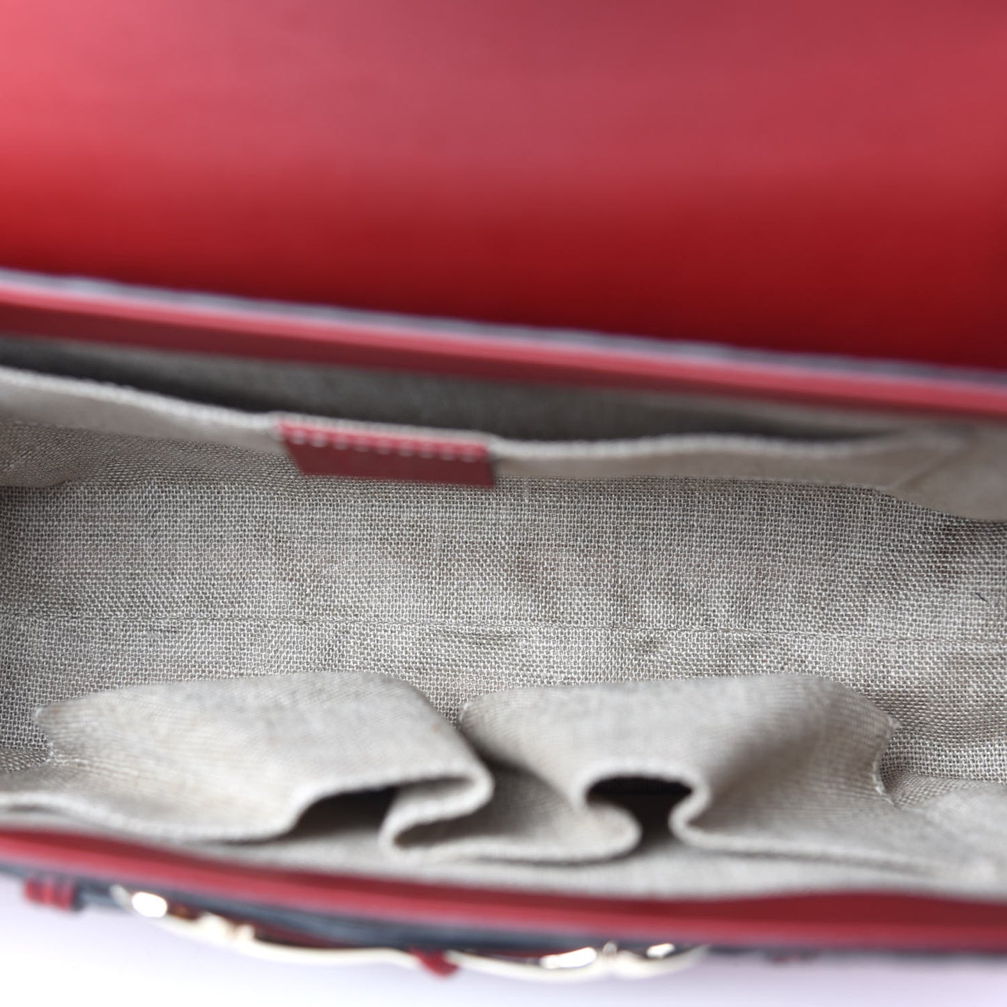 Microguccissima Medium Emily Chain Shoulder Bag Red