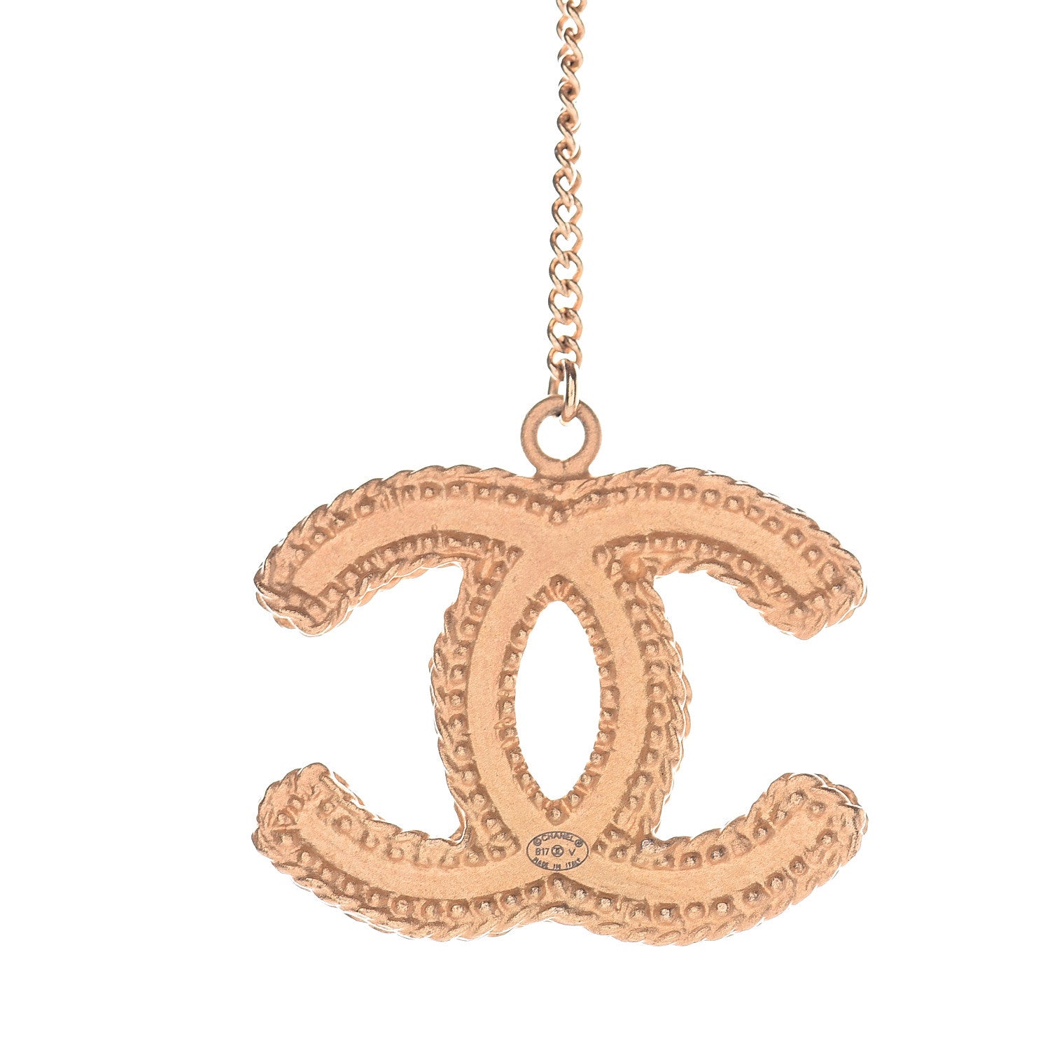 Chanel CC Drop Earrings Matte Gold 3 of 5