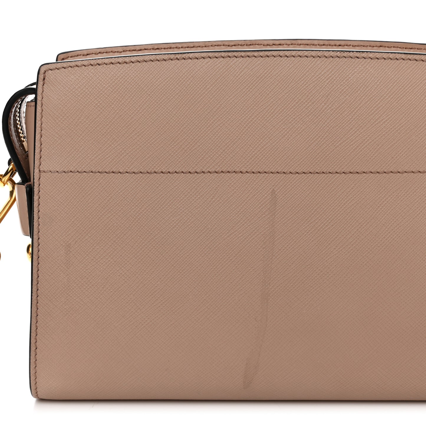 Saffiano City Calfskin Esplanade Crossbody Bag Cipria