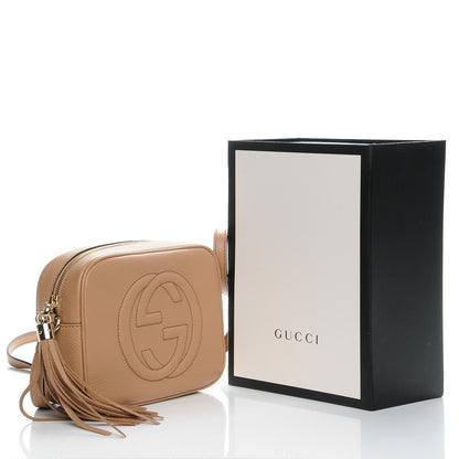 Gucci Pebbled Calfskin Small Soho Disco Bag Camelia 8 of 8