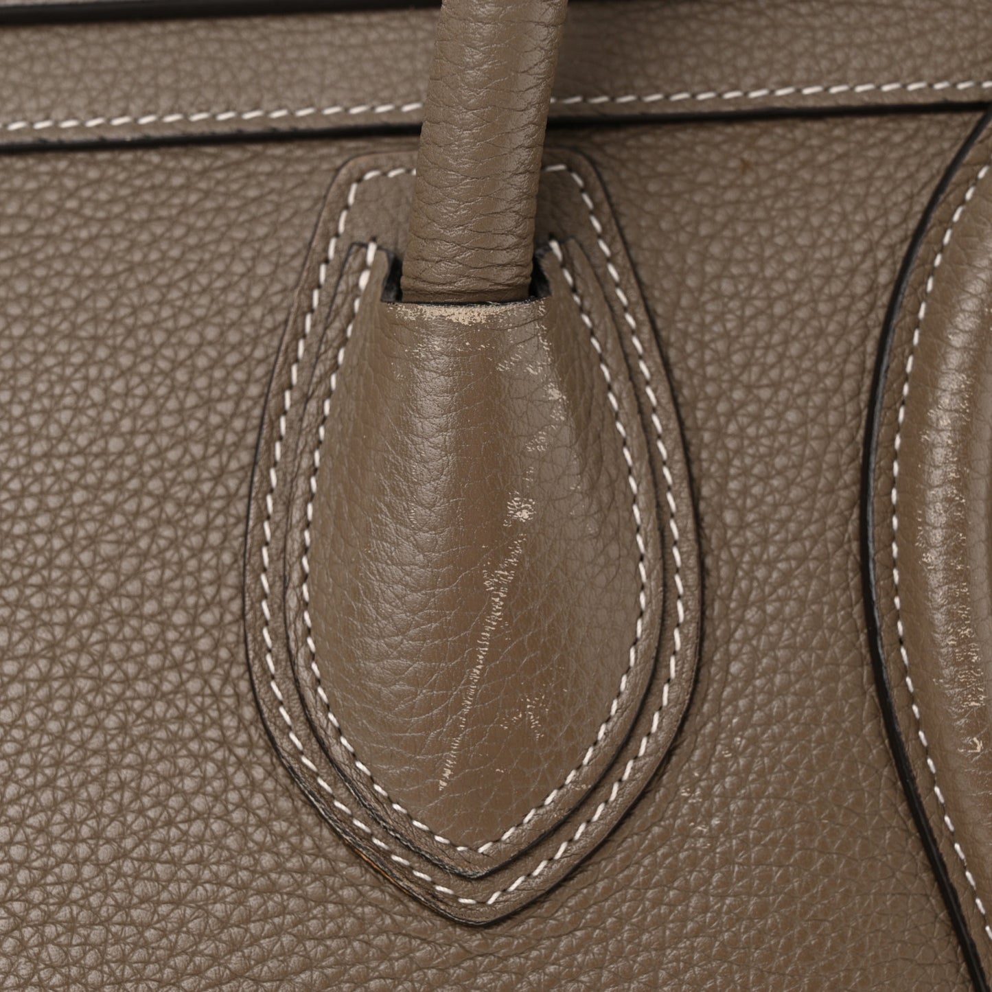 Drummed Calfskin Mini Luggage Souris