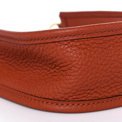 Hermes Taurillon Clemence Maxi Quadrille Evelyne TPM Cuivre Capucine Parme Rouge Duchess 6 of 8
