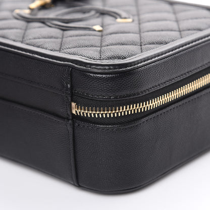 Chanel Caviar Quilted Medium CC Filigree Vanity Case Black 10 of 12