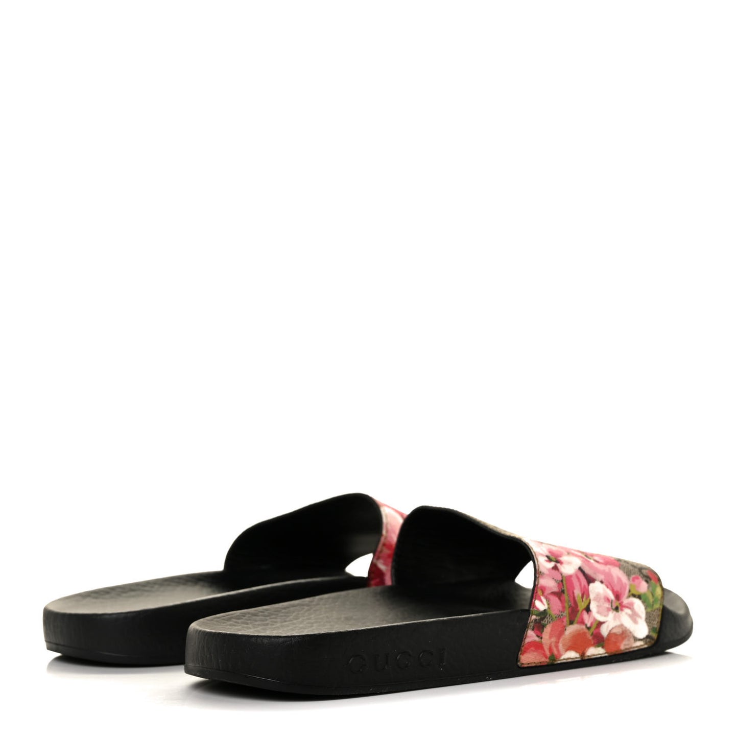 GG Supreme Monogram Blooms Slide Sandals 37 Beige Multicolor