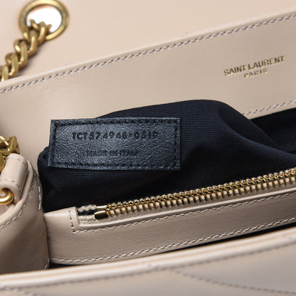 Saint Laurent Calfskin Y Quilted Monogram Medium Loulou Chain Satchel Nude Powder 7 of 12