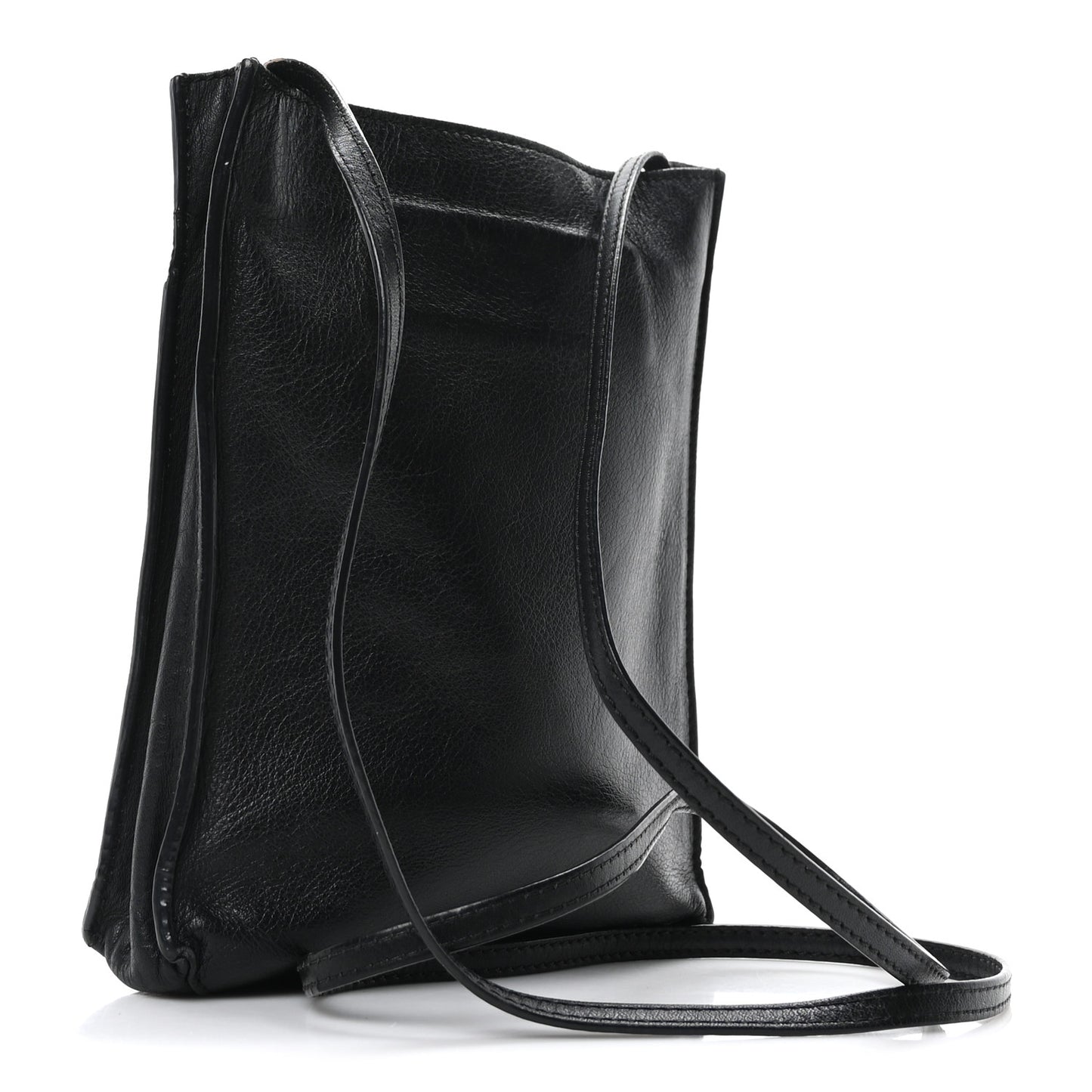 Metallic Calfskin Milkyway Papier Crossbody Bag Black
