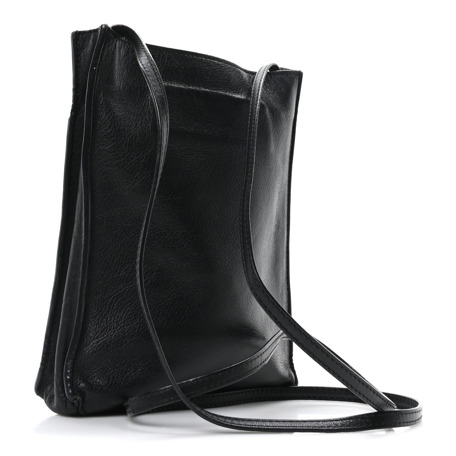 Balenciaga Metallic Calfskin Milkyway Papier Crossbody Bag Black 3 of 10