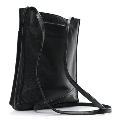 Balenciaga Metallic Calfskin Milkyway Papier Crossbody Bag Black 3 of 10