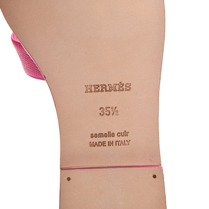 Hermes Epsom Oran Sandals 35.5 Rose Pourpre 7 of 11